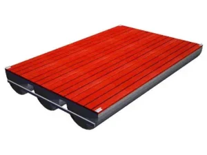 Steel pontoons design. Steel pontoons have a basic structure made of steel, while for corrosion protection we use suitable coatings designed to protect steel against water, or hot-dip galvanization is used for protection