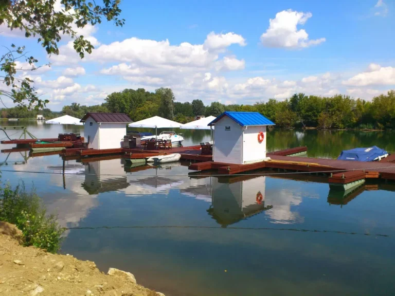 Marina - Jarovecké rameno port. Newly built Marina for recreational and sports boats in a quiet environment of the Jarovecký ramen, near the dam, which is visited by Bratislava residents and people from the surrounding area for sports use.